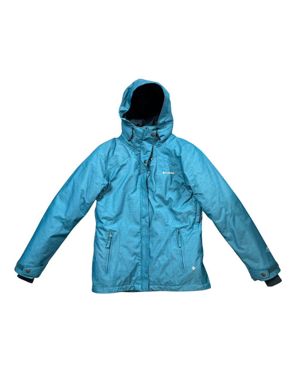 Columbia Jacket Womens S Small Interchange Hooded Snap Long Sleeve Zip Pocket
